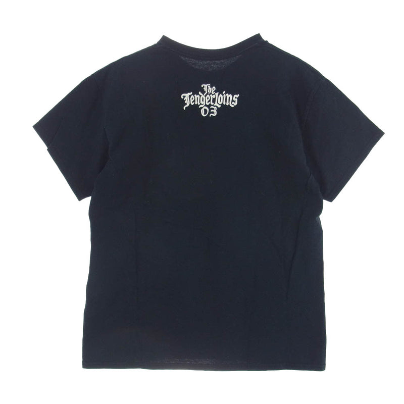 TENDERLOIN テンダーロイン T-TEE THE TENDERLOINS ロゴプリント 半袖 Tシャツ ネイビー系 M【中古】