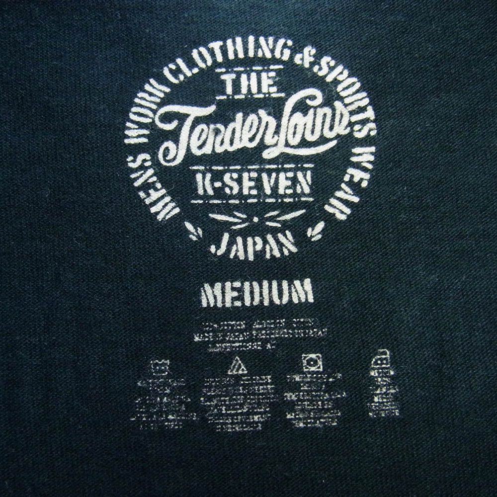 TENDERLOIN テンダーロイン T-TEE THE TENDERLOINS ロゴプリント 半袖 Tシャツ ネイビー系 M【中古】