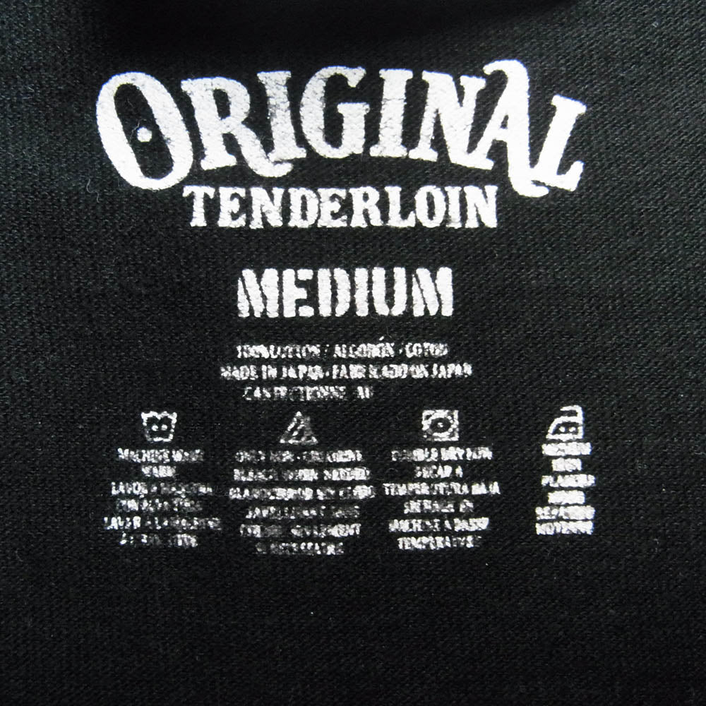 TENDERLOIN テンダーロイン T-TEE EL ロゴ プリント ボルネオスカル 半袖  Tシャツ ブラック系 M【中古】