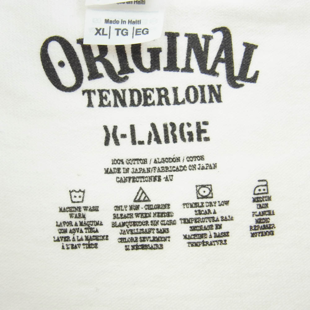 TENDERLOIN テンダーロイン 20SS T-TEE J.C プリント 半袖 Tシャツ ホワイト系 XL【中古】