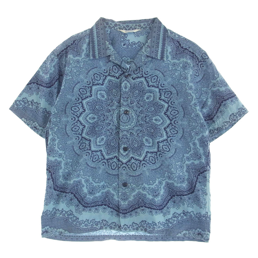 TENDERLOIN テンダーロイン T-PAISLEY SHT ペイズリー 半袖 シャツ ブルー系 S【中古】