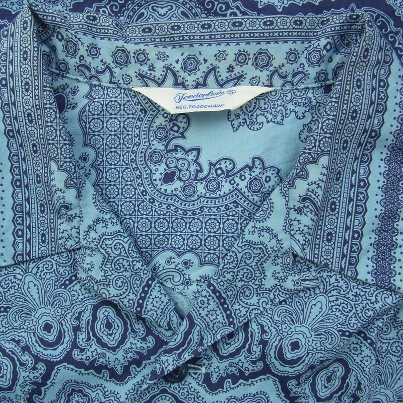 TENDERLOIN テンダーロイン T-PAISLEY SHT ペイズリー 半袖 シャツ ブルー系 S【中古】