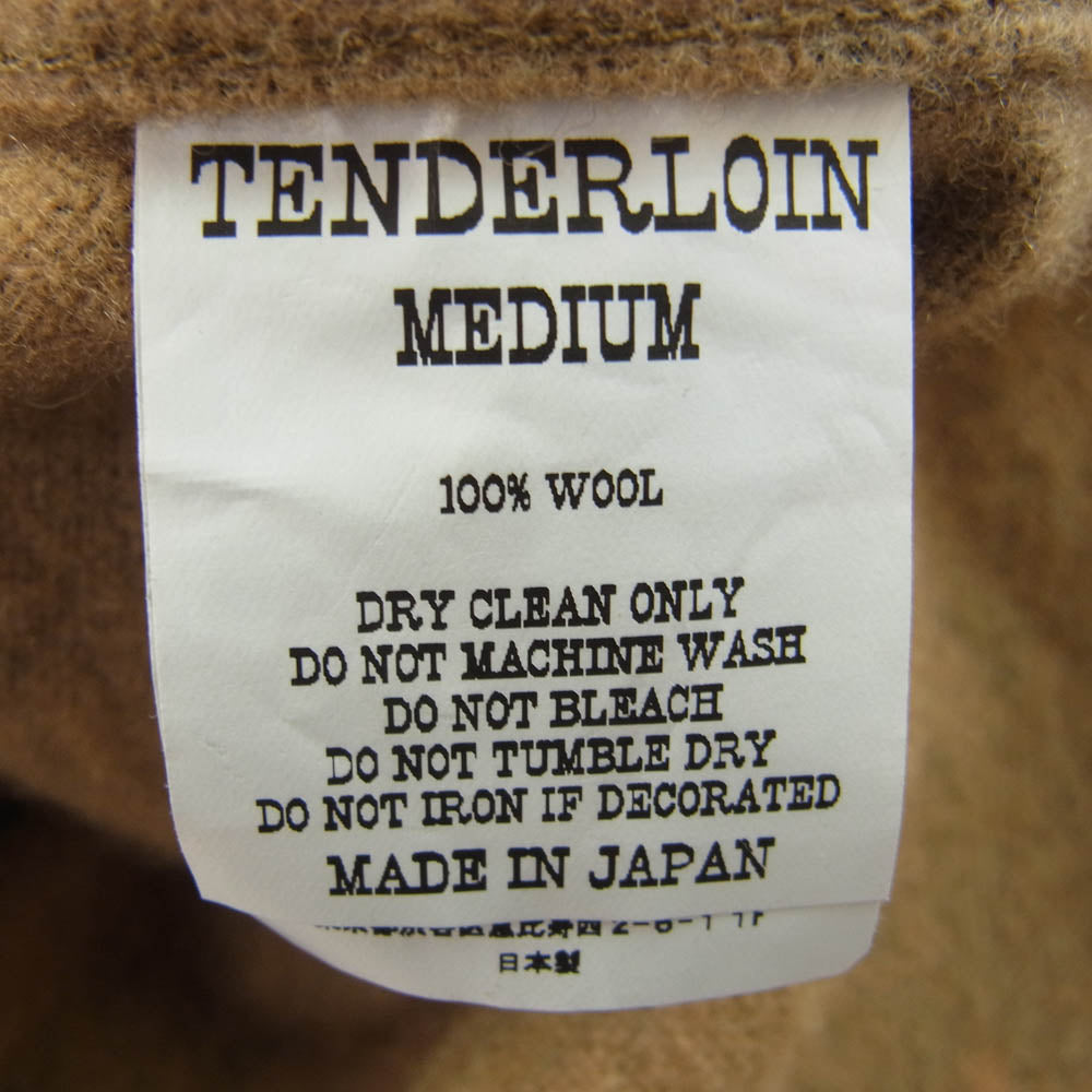 TENDERLOIN テンダーロイン T-WOOL BAMBOO PARKA SHT ウール バンブー シャツ パーカー タイガーカモ 迷彩 カーキ系 イエロー系 M【中古】