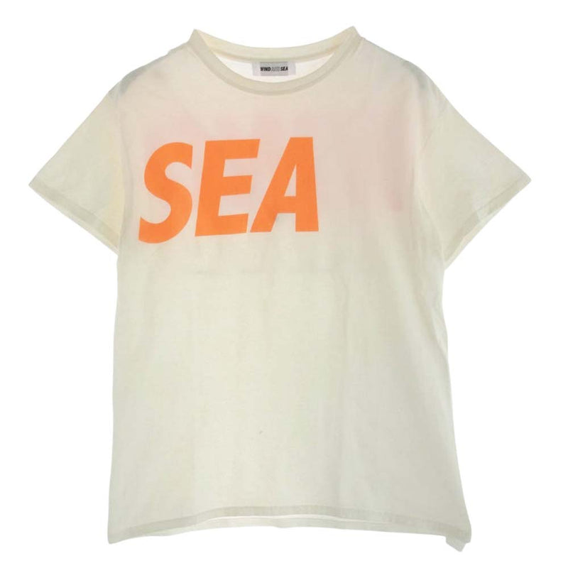 WIND AND SEA ウィンダンシー 蛍光 ロゴ プリント Tシャツ 半袖 ホワイト ホワイト系 サイズ不明【中古】