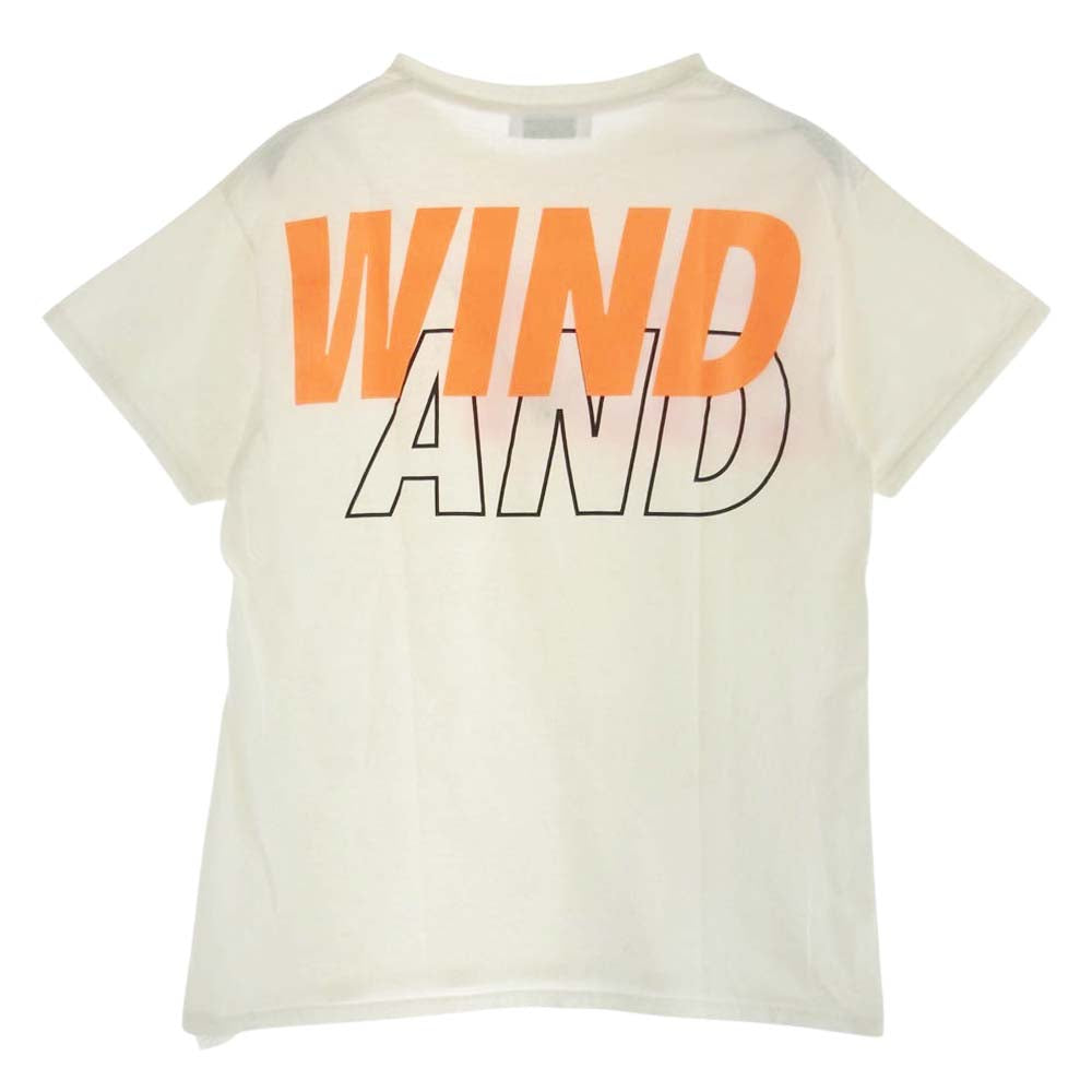 WIND AND SEA ウィンダンシー 蛍光 ロゴ プリント Tシャツ 半袖 ホワイト ホワイト系 サイズ不明【中古】