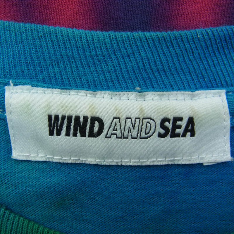 WIND AND SEA ウィンダンシー LONG SLEEVE CUT-SEWN TIEDYE タイダイ染め ロング スリーブ Tシャツ 長袖 マルチカラー S【中古】