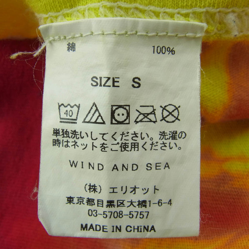 WIND AND SEA ウィンダンシー LONG SLEEVE CUT-SEWN TIEDYE タイダイ染め ロング スリーブ Tシャツ 長袖 マルチカラー S【中古】