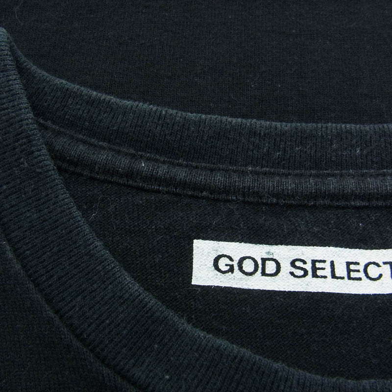 GOD SELECTION XXX ゴッドセレクション KATE MOSS Tee ケイトモス フォトプリント Ｔシャツ 半袖 ブラック ブラック系【中古】