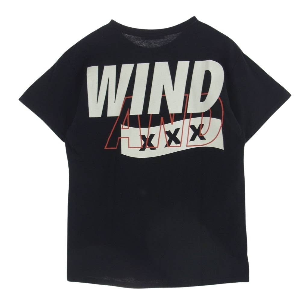 WIND AND SEA ウィンダンシー × GOD SELECTION XXX ロゴプリントTシャツ 半袖 ブラック系 M【中古】
