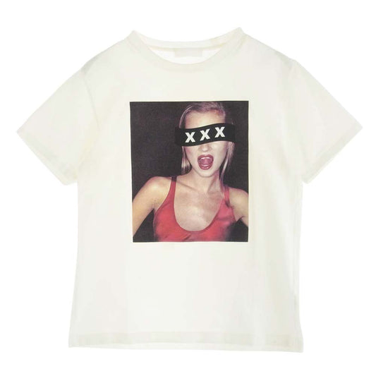 GOD SELECTION XXX ゴッドセレクション KATE MOSS Tee ケイトモス フォトプリント Ｔシャツ 半袖 ホワイト ホワイト系 S【中古】