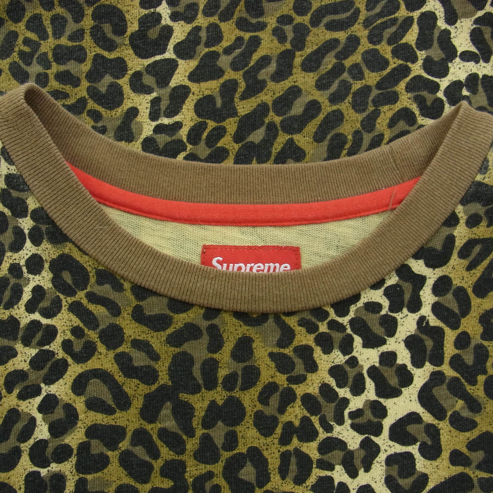 Supreme シュプリーム 15SS Leopard Pocke Tee レオパード 総柄 ポケット Ｔシャツ 半袖 S【中古】