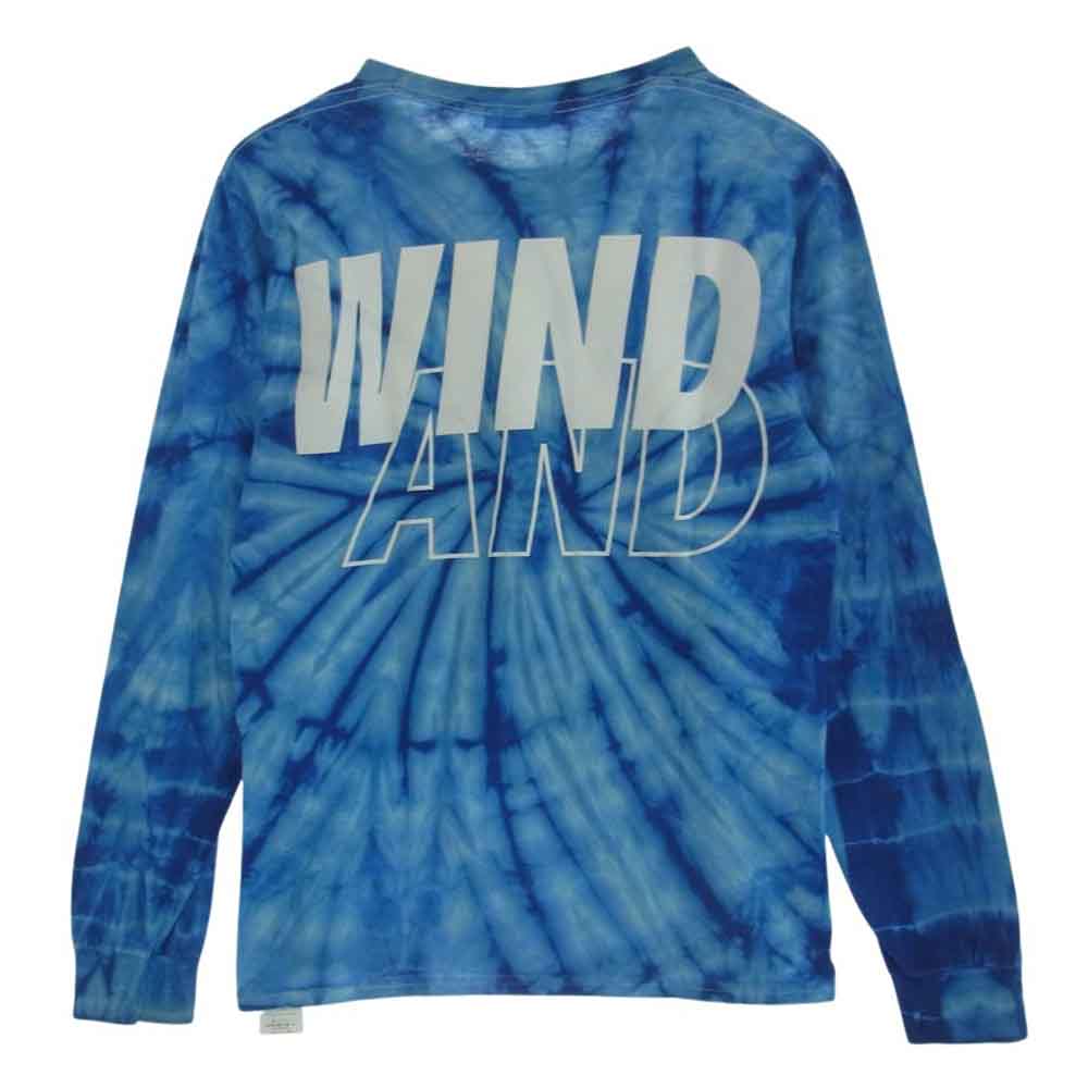 WIND AND SEA ウィンダンシー LONG SLEEVE CUT-SEWN TIEDYE タイダイ染め ロング スリーブ Tシャツ 長袖 ブルー系 S【中古】