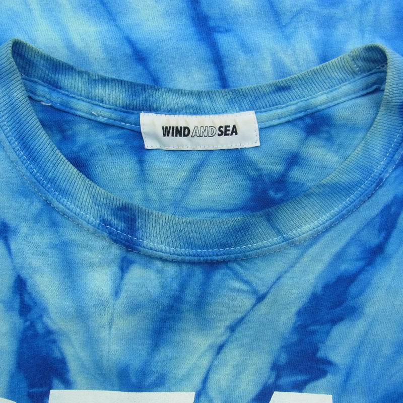 WIND AND SEA ウィンダンシー LONG SLEEVE CUT-SEWN TIEDYE タイダイ染め ロング スリーブ Tシャツ 長袖 ブルー系 S【中古】