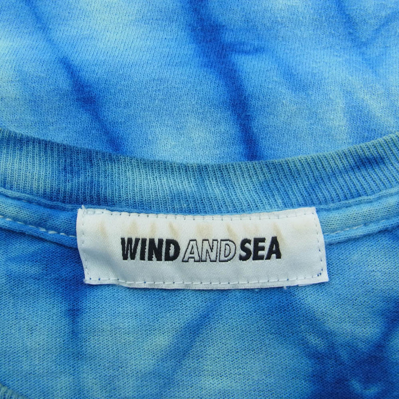 WIND AND SEA ウィンダンシー LONG SLEEVE CUT-SEWN TIEDYE タイダイ染め ロング スリーブ Tシャツ 長袖 ブルー系 S【中古】