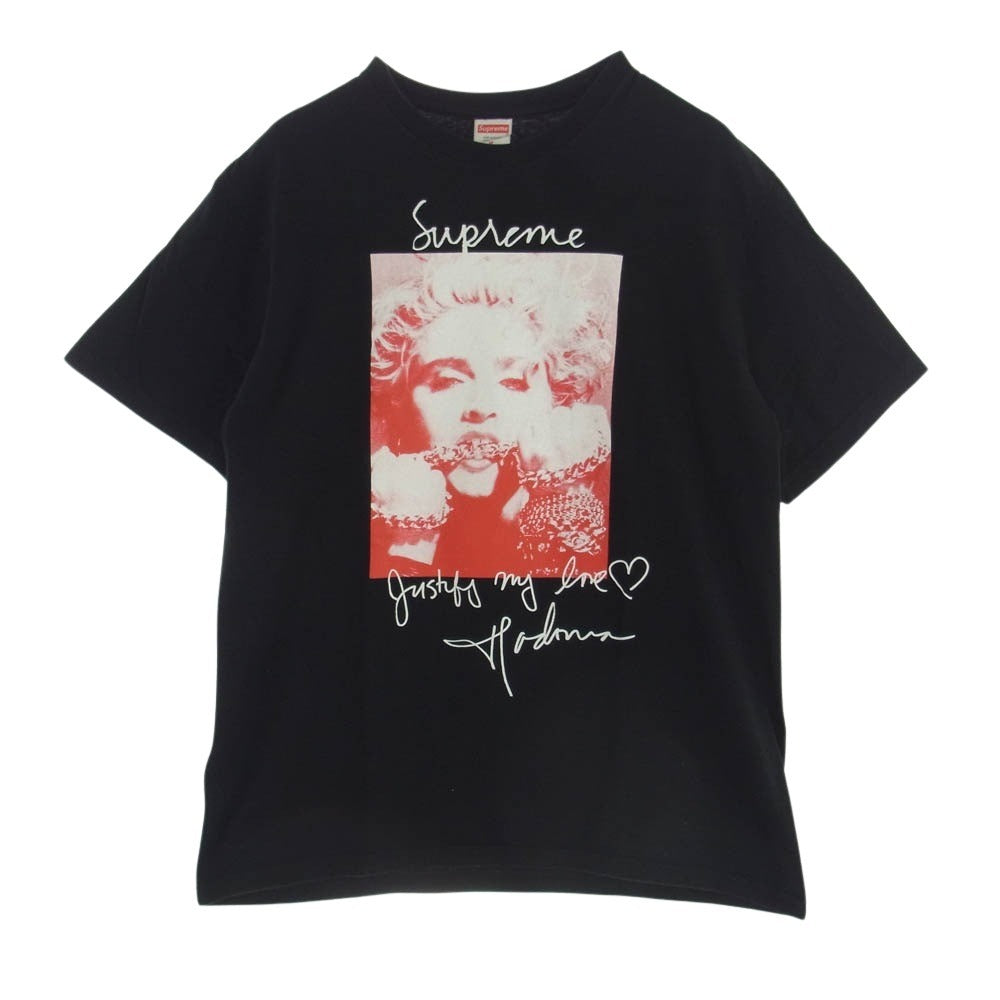 Supreme シュプリーム 18AW Madonna Tee マドンナ プリント Tシャツ 半袖 ブラック系 M【中古】