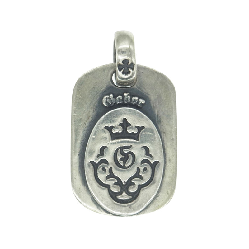 GABOR ガボール Inc USA Small Dog Tag Pendant スモール ドッグタグ ペンダントトップ シルバー系【中古】