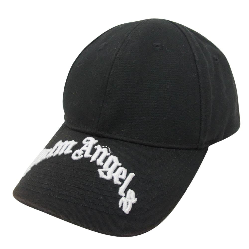 PALM ANGELS パームエンジェルス 国内正規品 イーストランドタグ クラシック ロゴ刺繡 ベースボール キャップ ブラック系【中古】