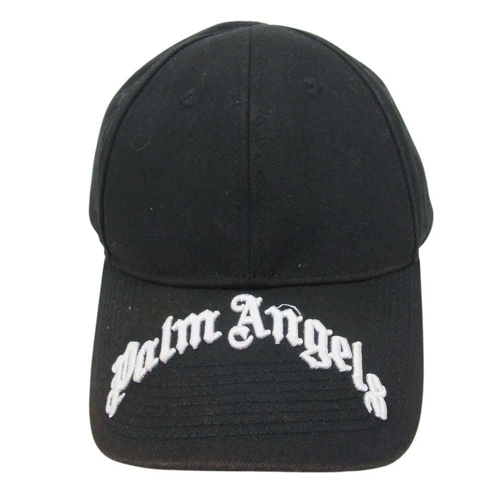 PALM ANGELS パームエンジェルス 国内正規品 イーストランドタグ クラシック ロゴ刺繡 ベースボール キャップ ブラック系【中古】