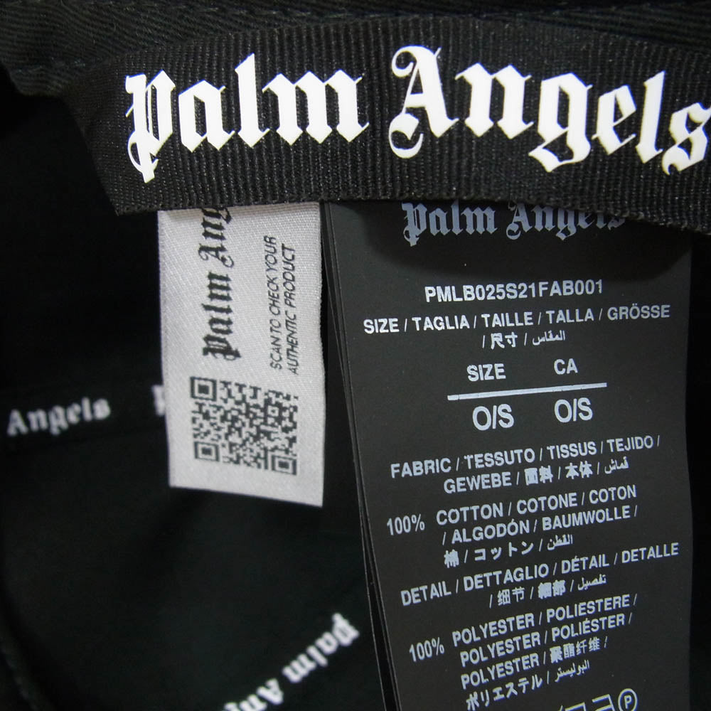 PALM ANGELS パームエンジェルス 国内正規品 イーストランドタグ クラシック ロゴ刺繡 ベースボール キャップ ブラック系【中古】