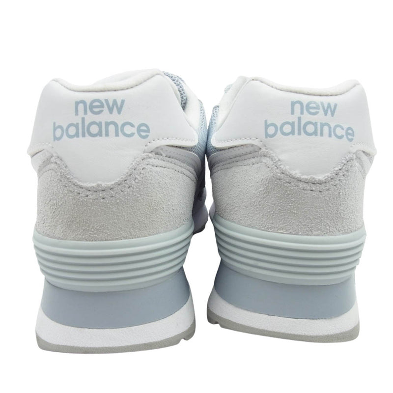 NEW BALANCE ニューバランス WL574OAA 574 light gray ライトグレー スエード メッシュ ローカット スニーカー ライトグレー 23.5cm【中古】