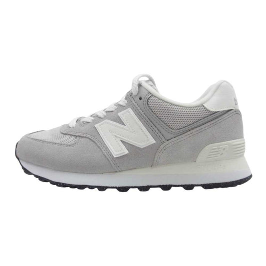 NEW BALANCE ニューバランス U574BGE 574 light gray ライトグレー スエード メッシュ ローカット スニーカー グレー系 24cm【中古】