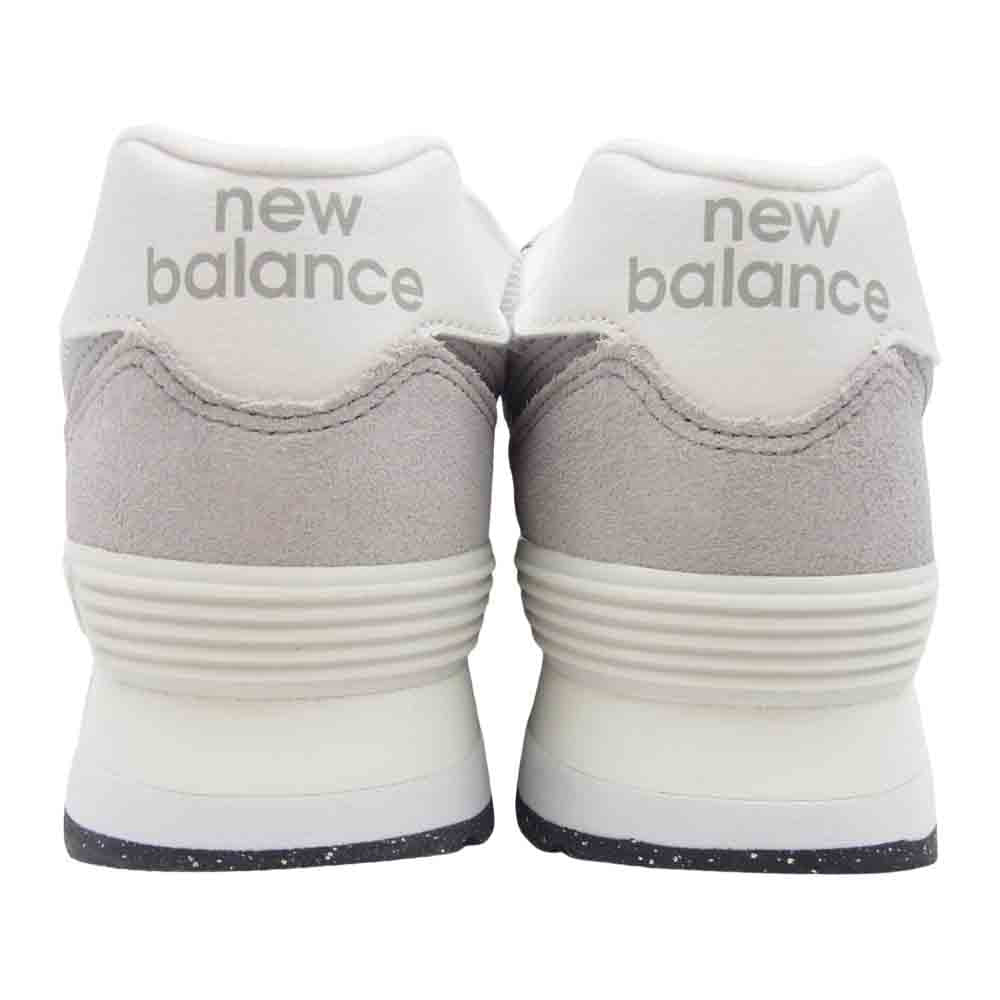 NEW BALANCE ニューバランス U574BGE 574 light gray ライトグレー スエード メッシュ ローカット スニーカー グレー系 24cm【中古】