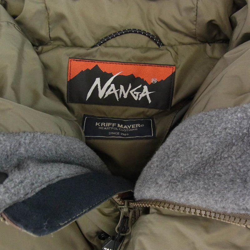 NANGA ナンガ 2319900 KRIFF MAYER クリフメイヤー ダウン ジャケット カーキ系 M【極上美品】【中古】