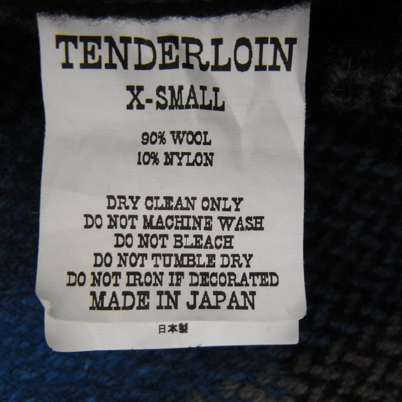 TENDERLOIN テンダーロイン T-BEAR WOOL JACKET ウール ベアジャケット ブルー系 XS【中古】