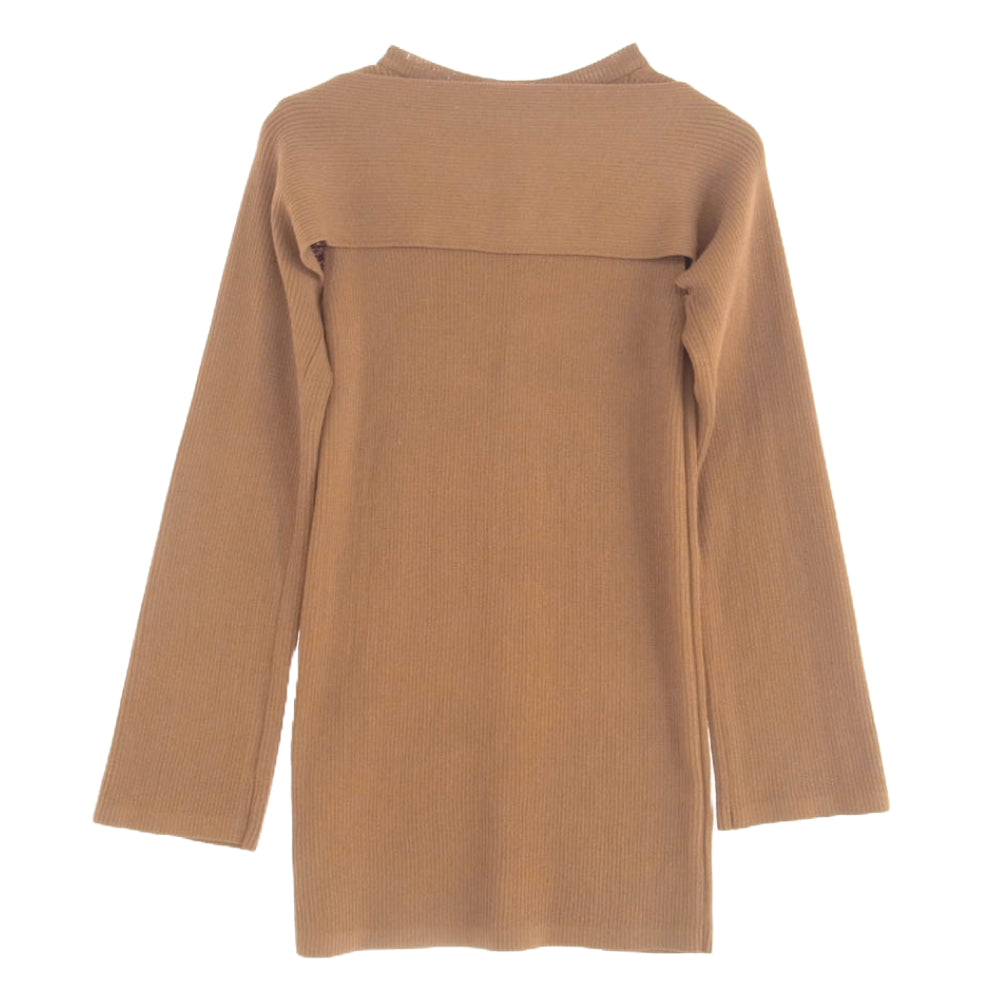タン TN24SS004 MATT RIBED 2PIECE CARDIGAN タンクトップ スリーブ カーディガン ブラウン系 F【極上美品】【中古】