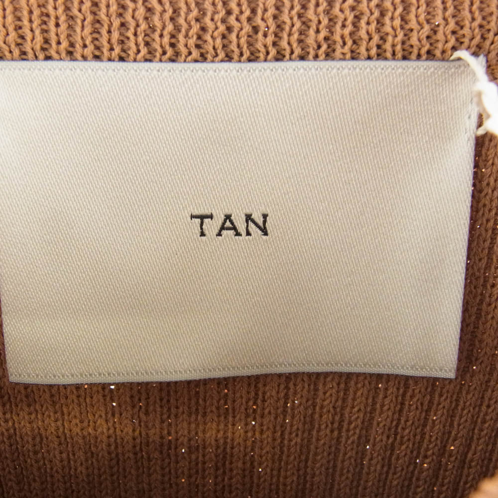 タン TN24SS004 MATT RIBED 2PIECE CARDIGAN タンクトップ スリーブ カーディガン ブラウン系 F【極上美品】【中古】
