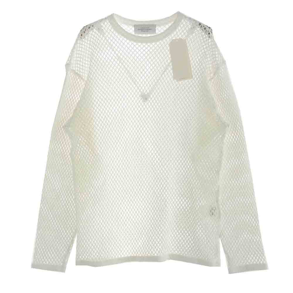 UNUSED アンユーズド us2411 Mesh long sleeve tee メッシュ 長袖 Tシャツ ホワイト系 3【極上美品】【中古】