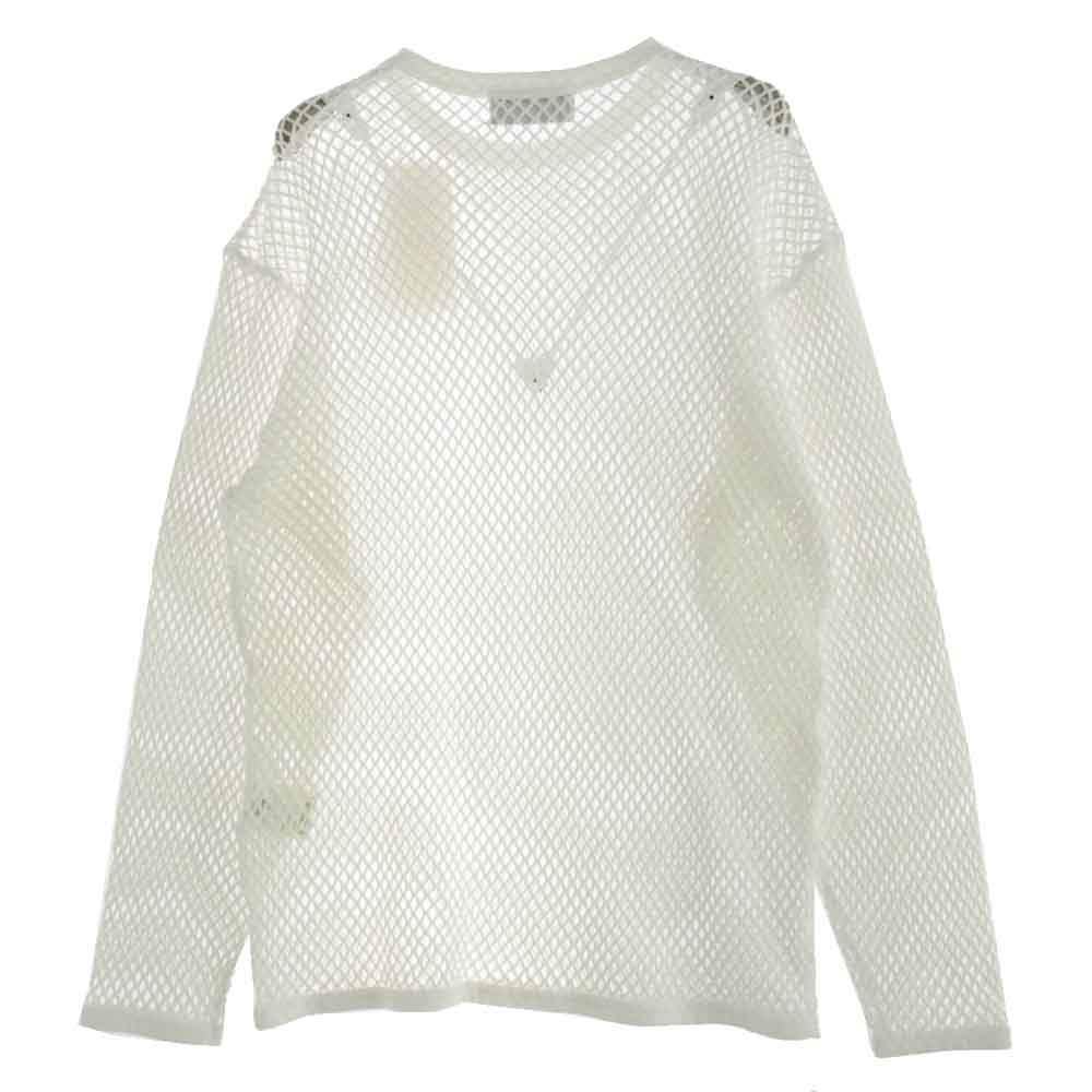 UNUSED アンユーズド us2411 Mesh long sleeve tee メッシュ 長袖 Tシャツ ホワイト系 3【極上美品】【中古】