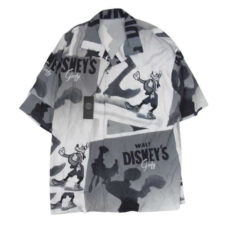 PORTER CLASSIC ポータークラシック DISNEY V/P PC ALOHA COLLECTION ALOHA SHIRT GOOFY ディズニー グーフィー アロハ シャツ ブラック系 L【中古】