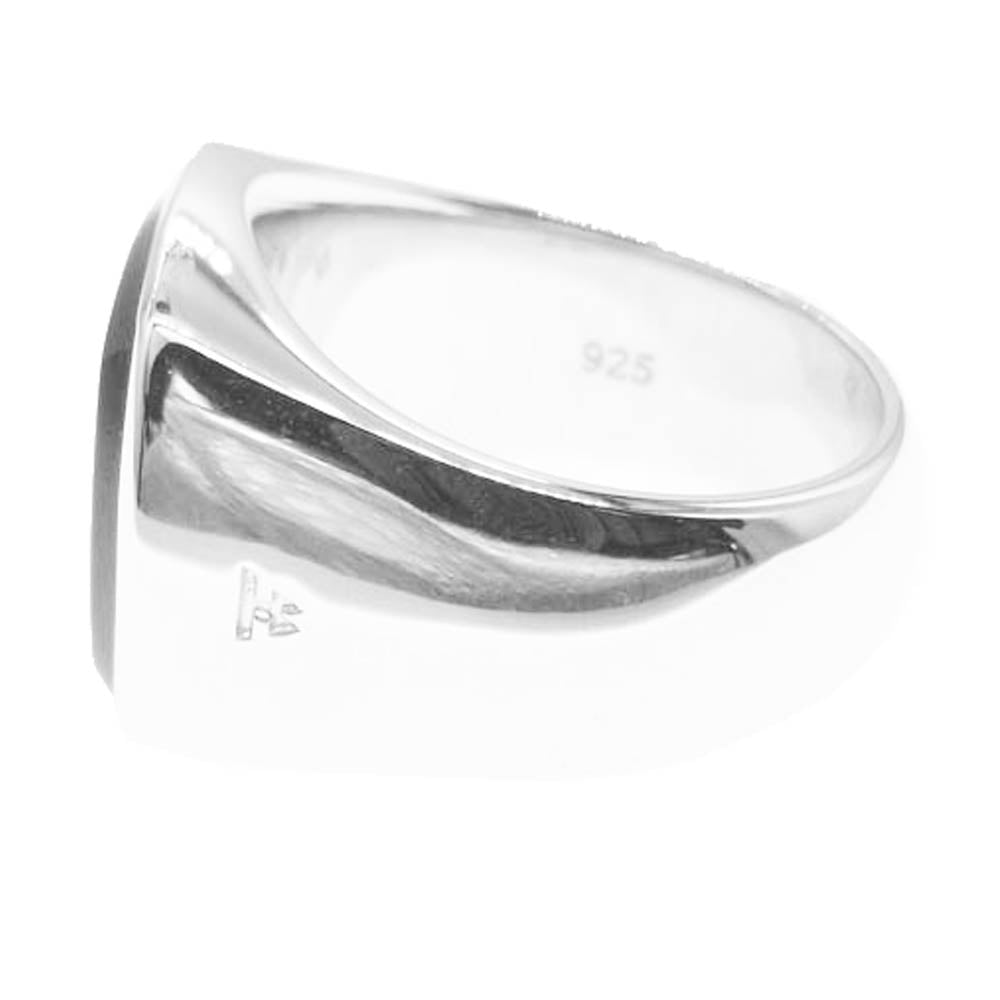 TOM WOOD トムウッド Cushion Black Onyx クッション ブラック オニキス リング シルバー系 ブラック系 8号【美品】【中古】