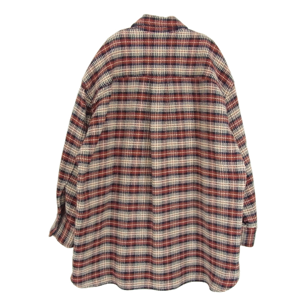 SEE BY CHLOE シーバイクロエ CHS22AVE03003 2ZA オーバーサイズ チェック シャツ ジャケット レッド系 S【極上美品】【中古】
