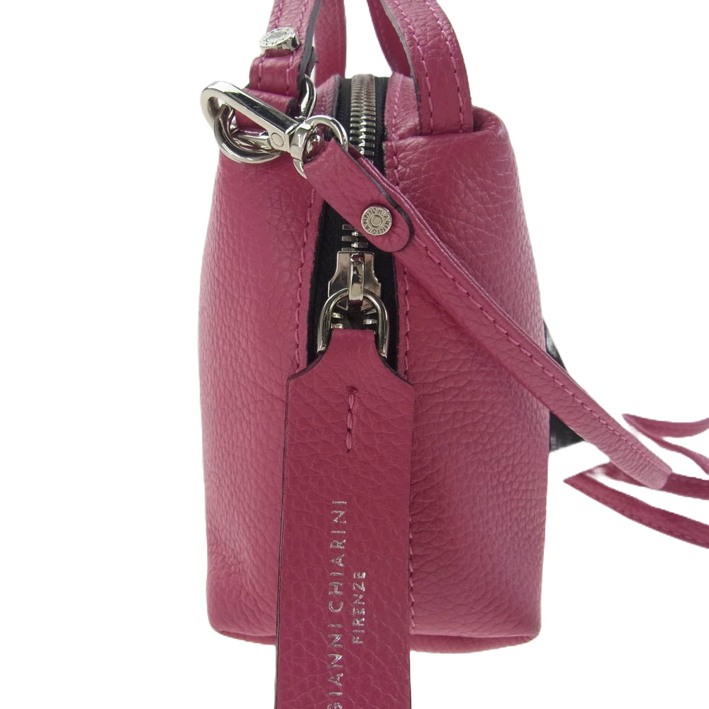 ジャンニ キアリーニ ALIFA S ピンク レザー バッグ ピンク系【中古】