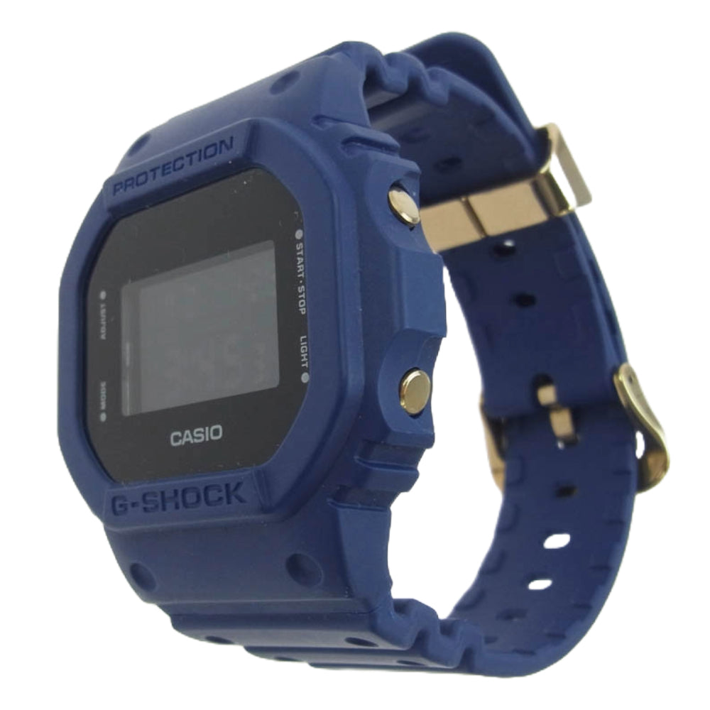 G-SHOCK ジーショック DW-5600P デジタル 腕時計 カスタム ブルー ネイビー系【中古】