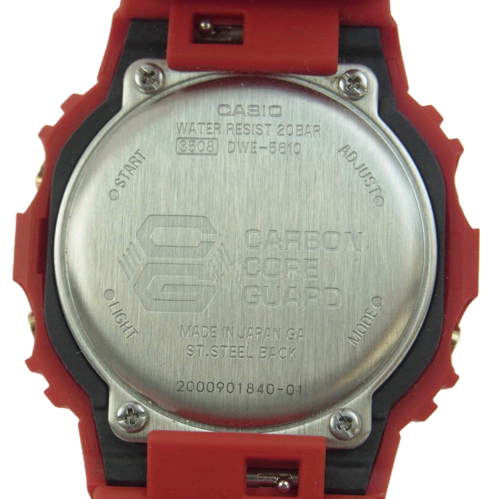 G-SHOCK ジーショック DW-5600P デジタル 腕時計 カスタム レッド レッド系【中古】