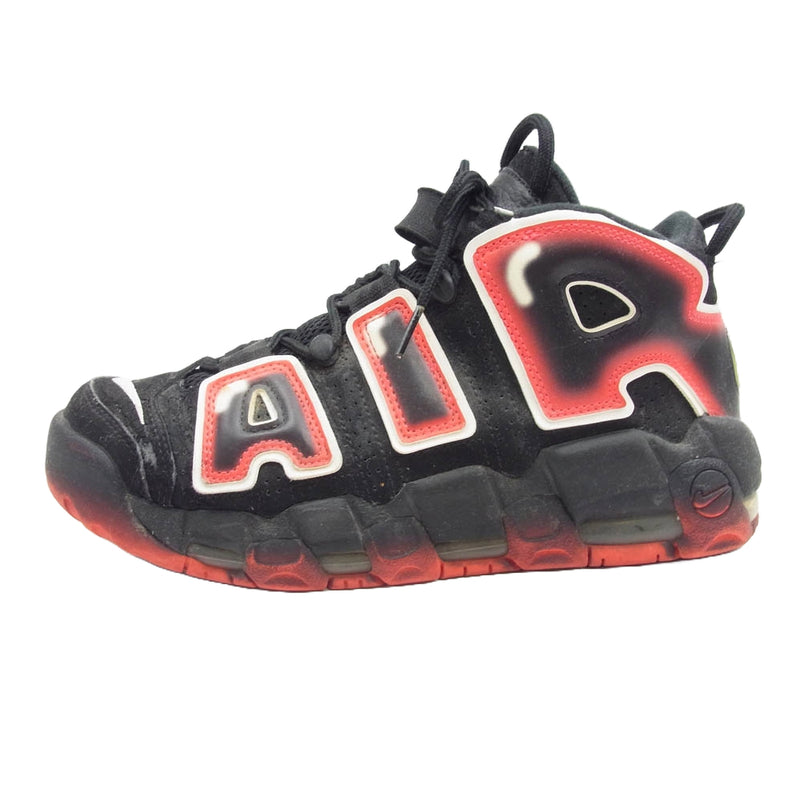 NIKE ナイキ CJ6129-001 AIR MORE UPTEMPO LASER CRIMSON エア モア アップテンポ レーザークリムゾン スニーカー ブラック系 レッド系 25.5cm【中古】