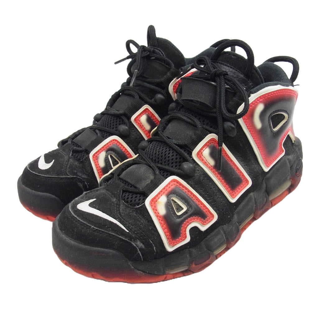 NIKE ナイキ CJ6129-001 AIR MORE UPTEMPO LASER CRIMSON エア モア アップテンポ レーザークリムゾン スニーカー ブラック系 レッド系 25.5cm【中古】