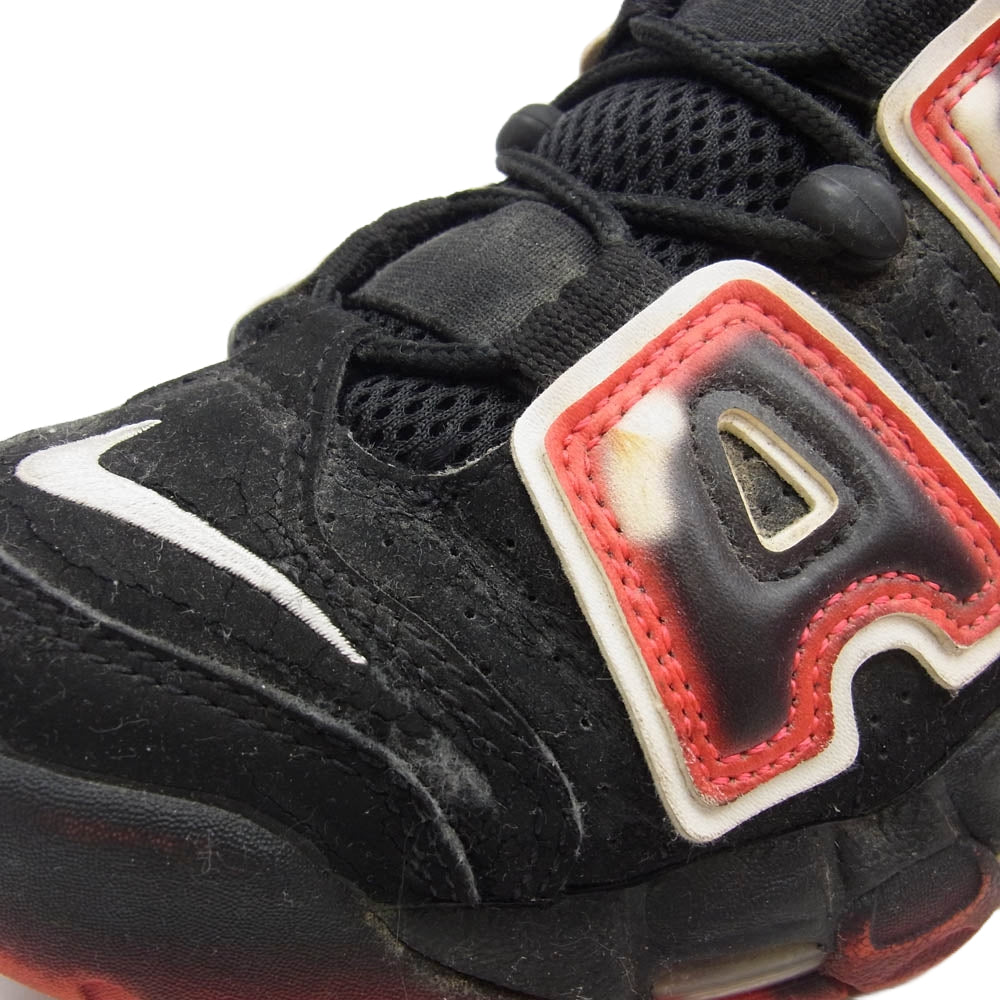 NIKE ナイキ CJ6129-001 AIR MORE UPTEMPO LASER CRIMSON エア モア アップテンポ レーザークリムゾン スニーカー ブラック系 レッド系 25.5cm【中古】