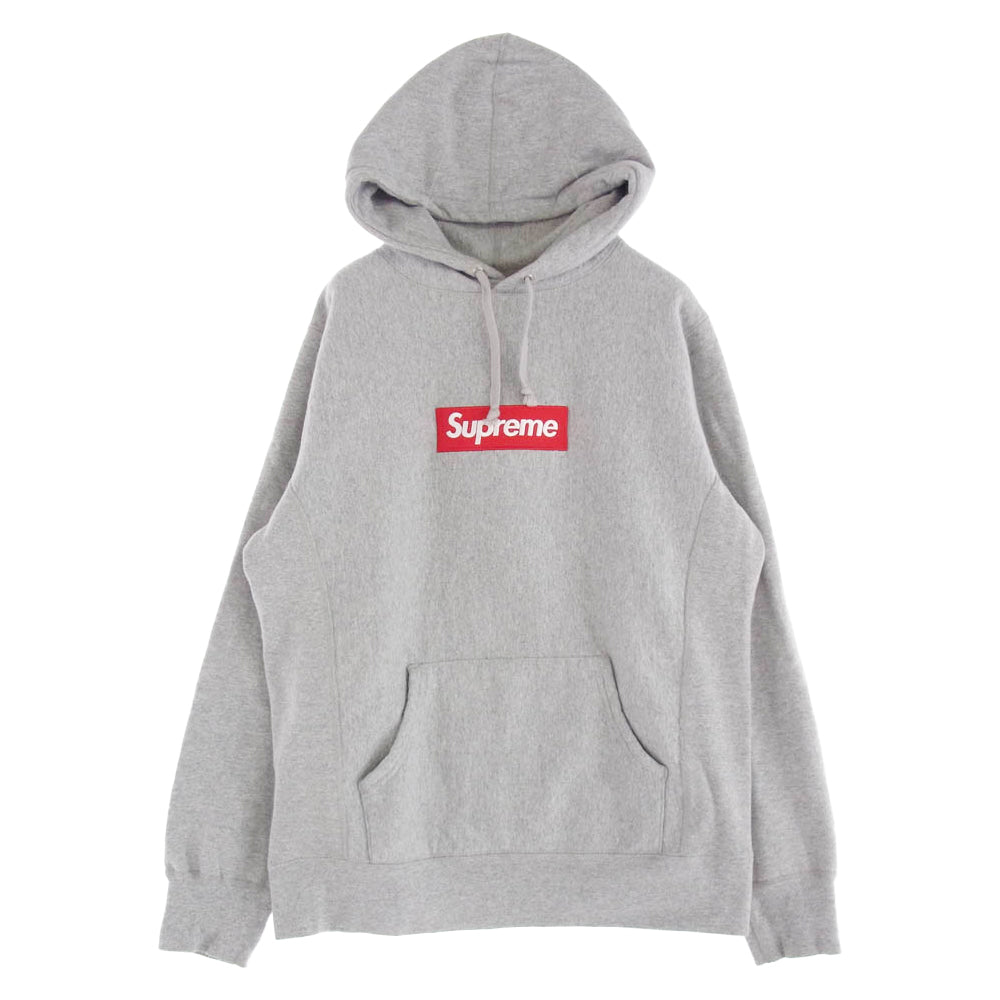 Supreme シュプリーム 12AW Box Logo Hooded Sweatshirt ボックスロゴ プルオーバースウェット パーカー フーディー グレー系 M【中古】