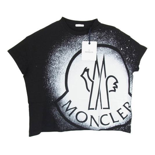 MONCLER モンクレール 21SS G10938C7B310 GIROCOLLO T-SHIRT ロゴ プリント 半袖 Tシャツ ブラック系 M【美品】【中古】