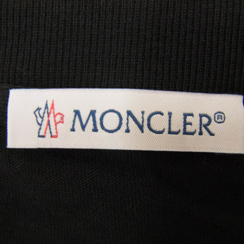 MONCLER モンクレール 21SS G10938C7B310 GIROCOLLO T-SHIRT ロゴ プリント 半袖 Tシャツ ブラック系 M【美品】【中古】