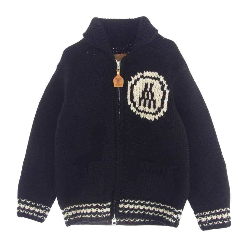 MONCLER モンクレール GENIUS ジーニアス × KANATA カナタ SWEATER フルジップ カウチン セーター ブラック系 38【中古】