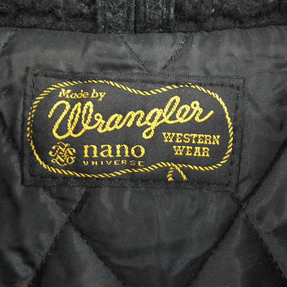 Wrangler ラングラー WS9147 コーデュロイ ボア ランチコート nano universe 別注 ブラック系 S【中古】