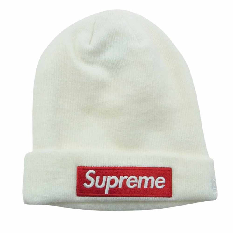 Supreme シュプリーム 21AW New Era Box Logo Beanie ニューエラ ボックスロゴ ビーニー ニット帽 ホワイト ホワイト系【中古】