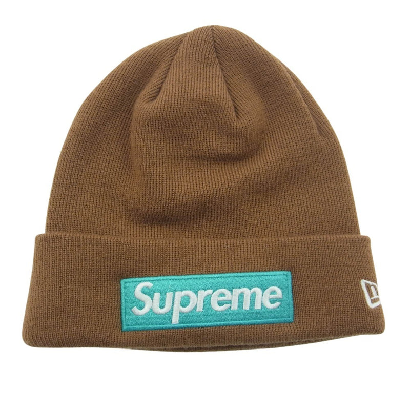 Supreme シュプリーム 17AW New Era Box Logo Beanie ニューエラ ボックスロゴ ビーニー ニット帽 ブラウン ブラウン系【中古】