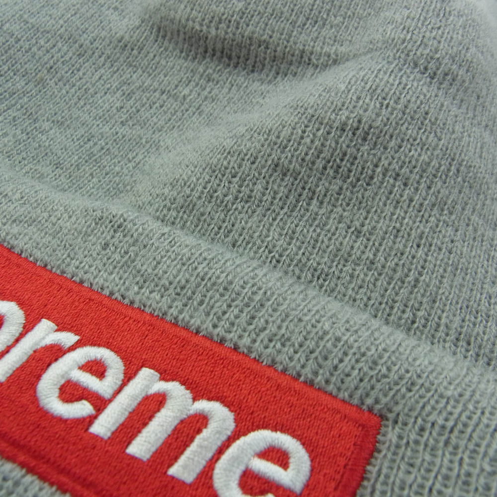 Supreme シュプリーム 18AW New Era Box Logo Beanie Knit Cap ニューエラ ボックスロゴ ビーニー ニット帽 グレー グレー系【中古】