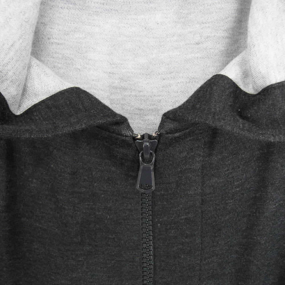 Brunello Cucinelli ブルネロクチネリ シルク混 コットンシルク 袖ラインストーン ラグラン フルジップ パーカー グレー系 XS【中古】